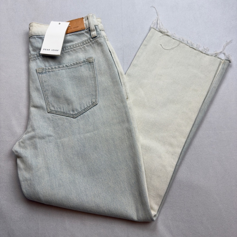 DEAR JOHN Frankie Straight Leg Two Tone Jeans Women's Size 24‎ NWT